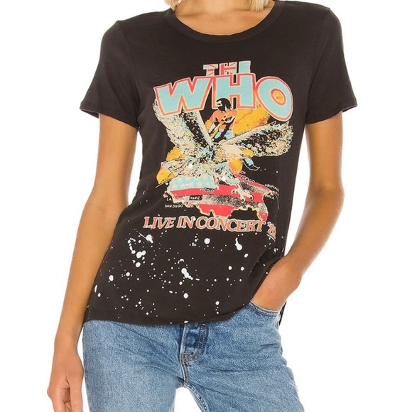 Chaser Tops - NWT Chaser The Who Vintage Live in Concert '82 Tee